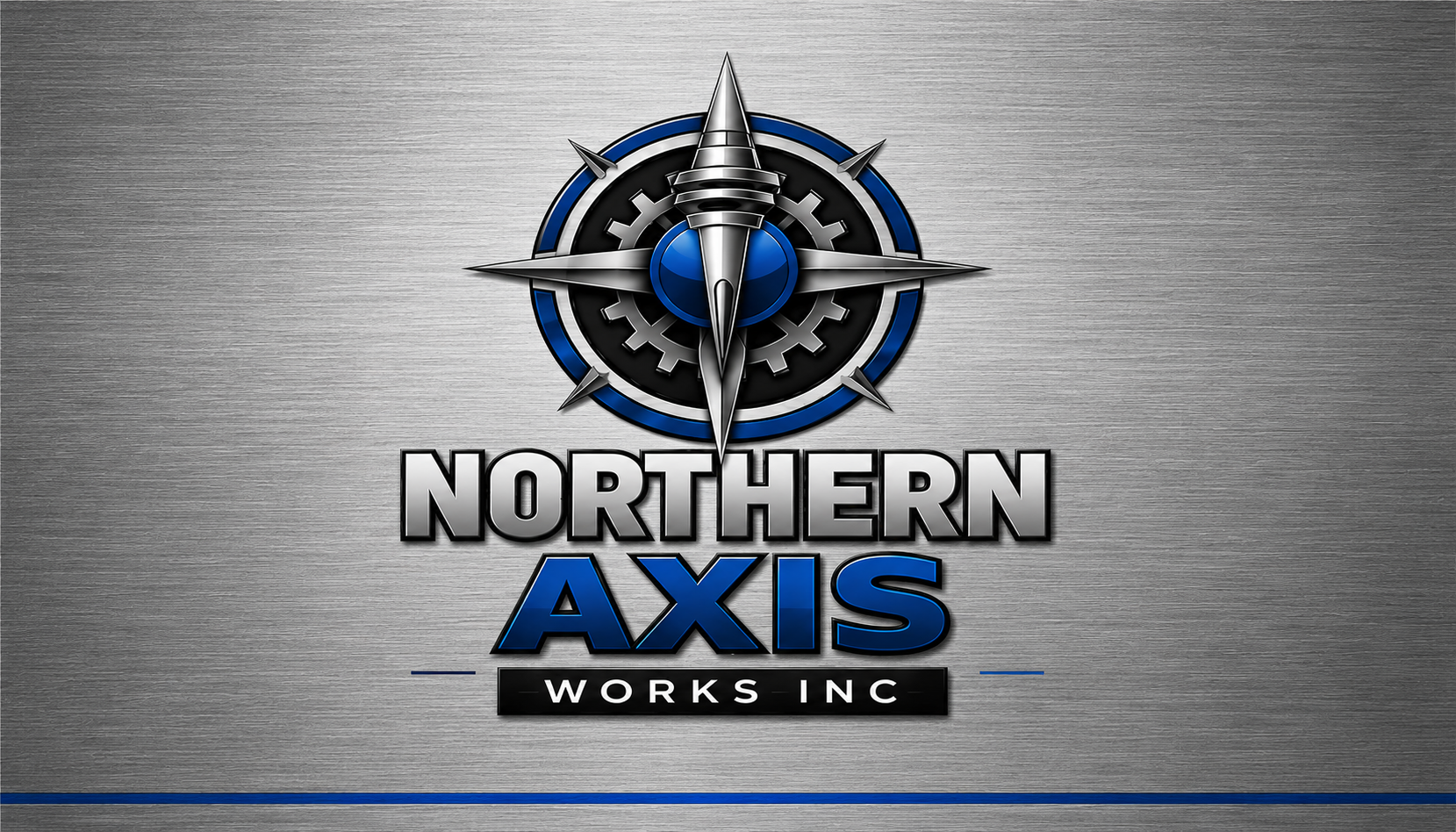Northern Axis Works logo on brushed metal